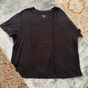 EUC Member's Mark Essentials Black Short Sleeve Boyfriend Tee Sz XL